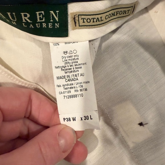 Lauren Ralph Lauren Wool Pinstripe Business Suit 44L , 38x30. - Picture 15 of 15